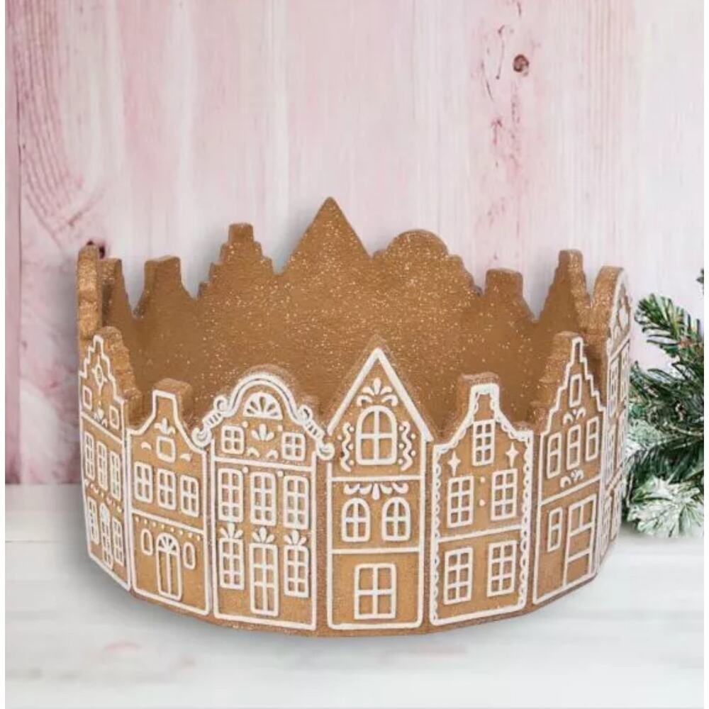 December Diamonds 10.5” Gingerbread House Village Houses Container NEW